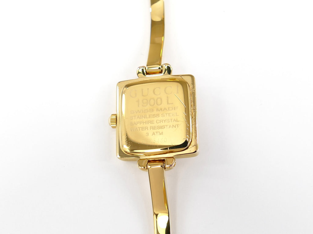 Gucci 1900L 18k Gold Plated case back