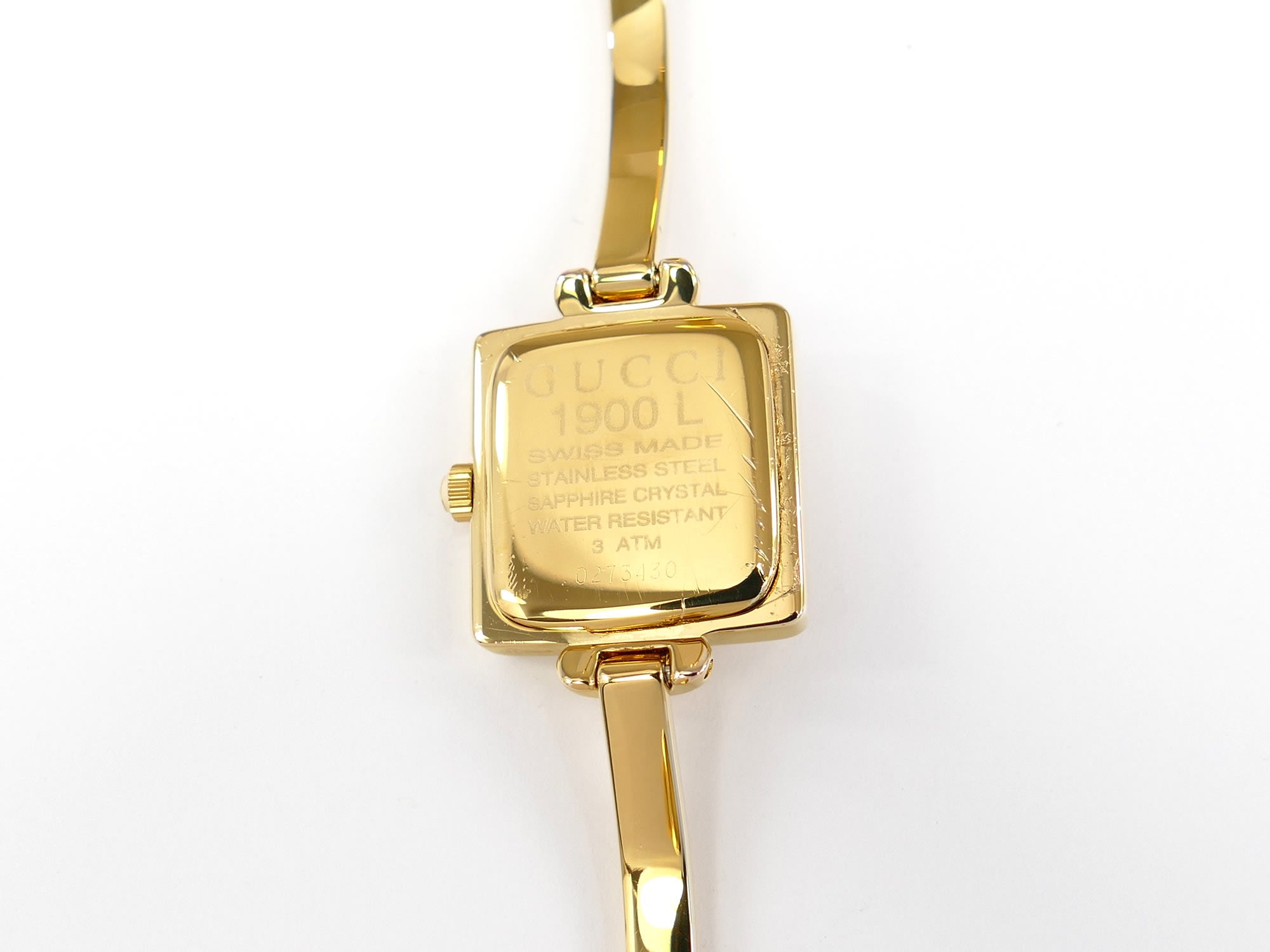 Gucci 1900L 18k Gold Plated case back
