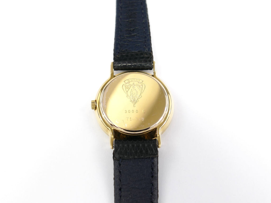Gucci 3000L 18k Gold Plated case back