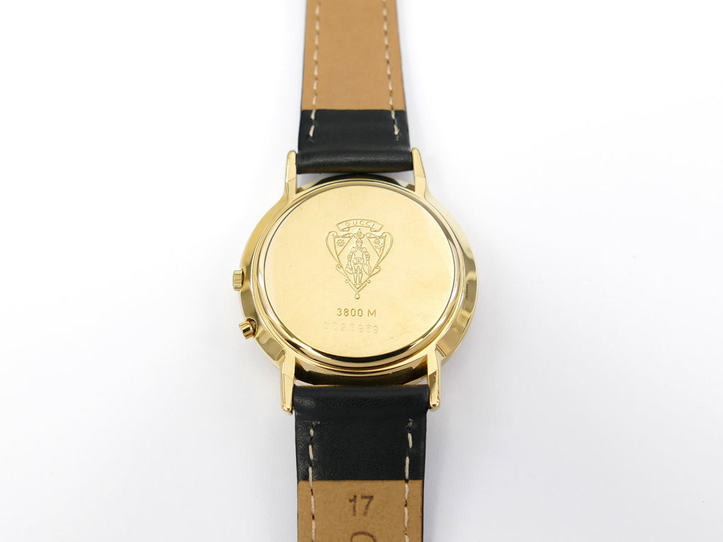 Gucci 3800M 18k Gold Plated case back