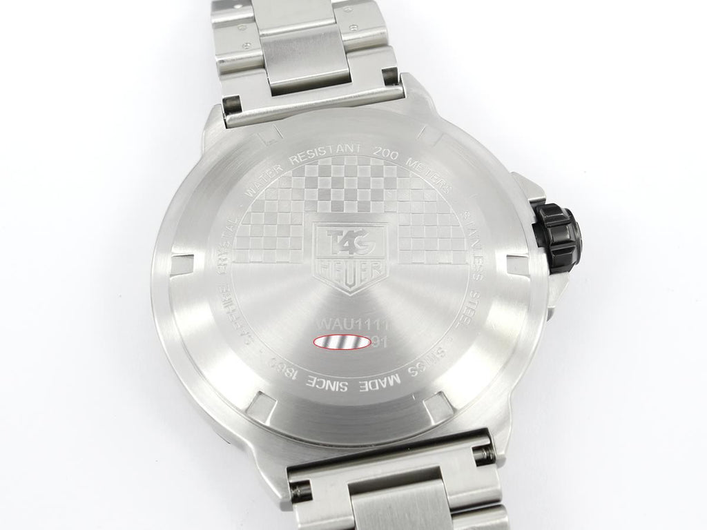 TAG Heuer Formula 1 White WAU1111.BA0858 case back