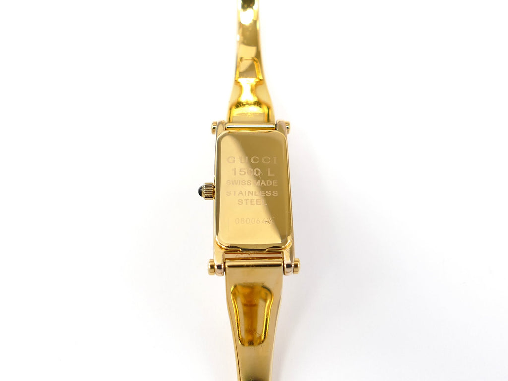 Gucci 1500L 18k Gold Plated case back