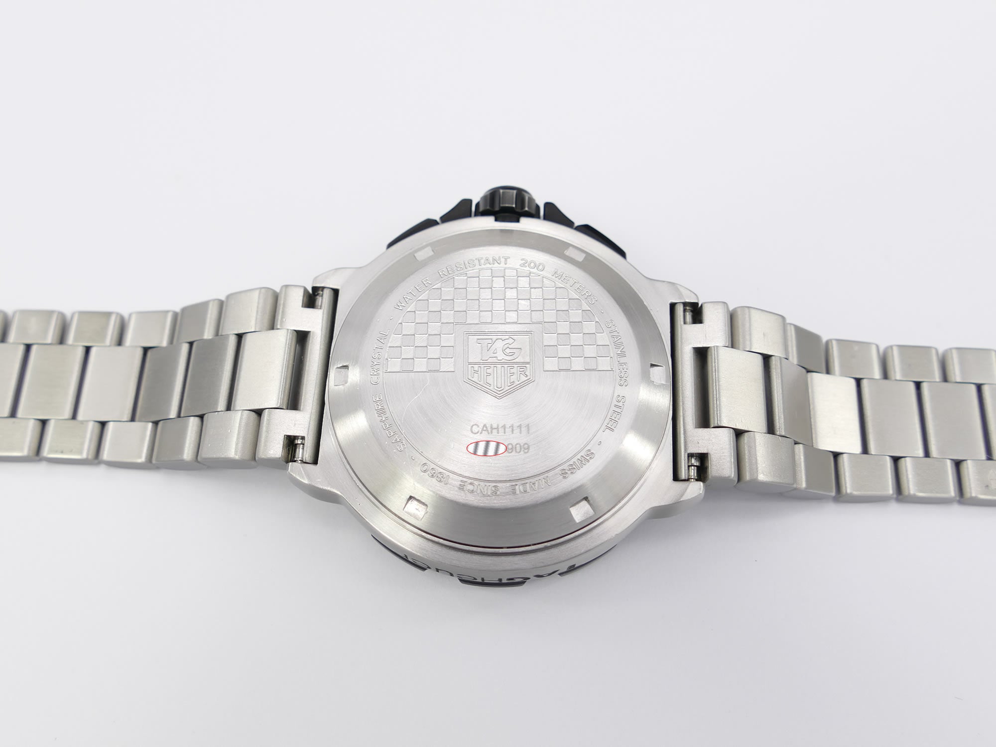 TAG Heuer Formula 1 CAH1111 stainless steel screw down case back