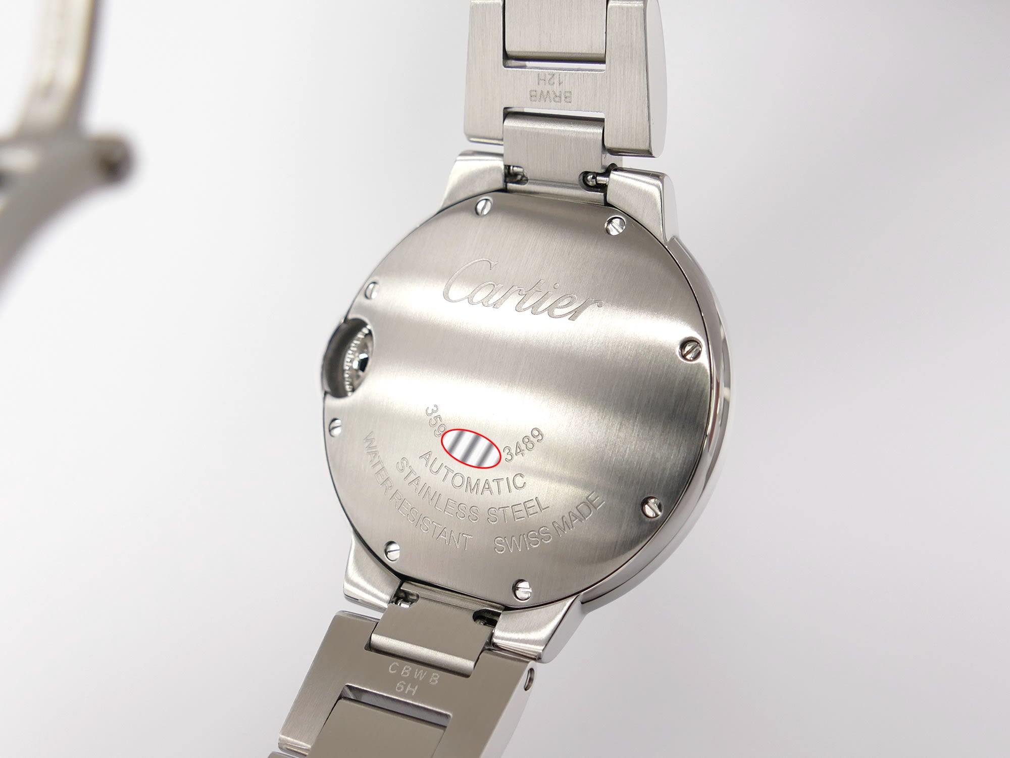 Cartier Ballon Bleu W6920071 stainless steel case back
