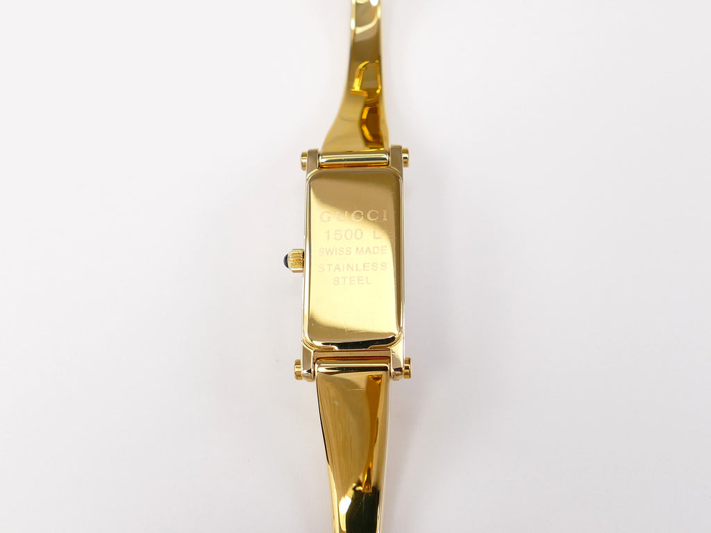 Gucci 1500L 18k Gold Plated case back