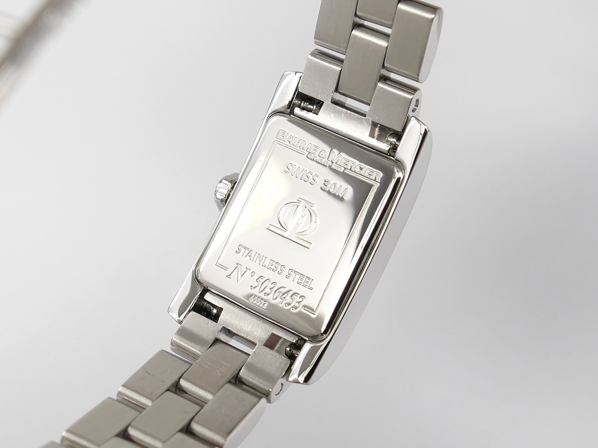 Baume & Mercier Hampton 65552 stainless steel case back