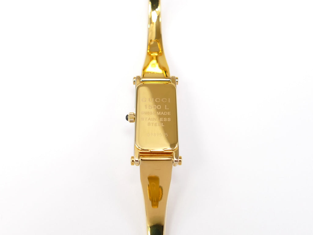 Gucci 1500L 18k Gold Plated case back
