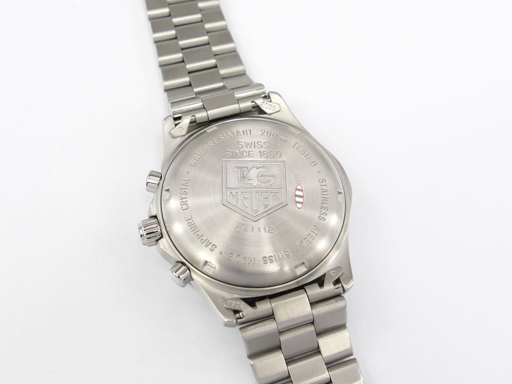 TAG Heuer 2000 Chronograph CK1112 stainless steel screw down case back