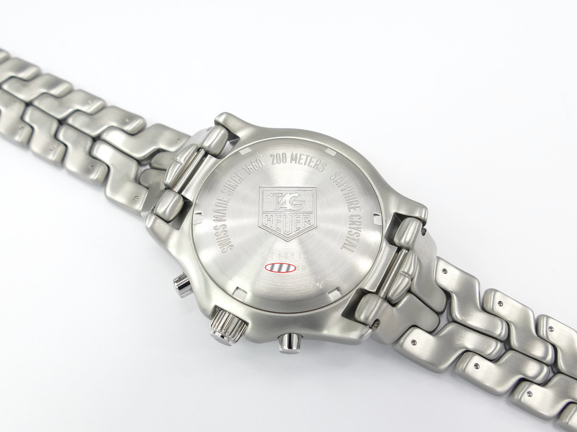 TAG Heuer Link Chronograph CT1111-0 stainless steel screw down case back