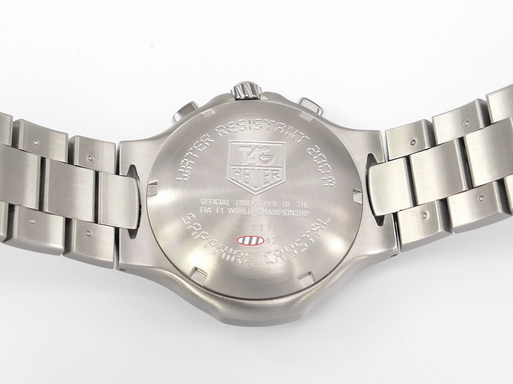 TAG Heuer Kirium F1 CL111A stainless steel screw down case back