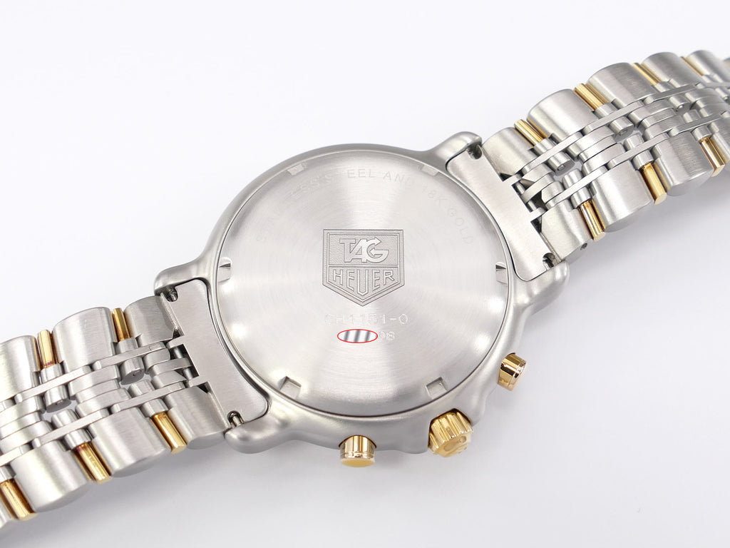 TAG Heuer 6000 Chronograph CH1151-0 stainless steel screw down case back