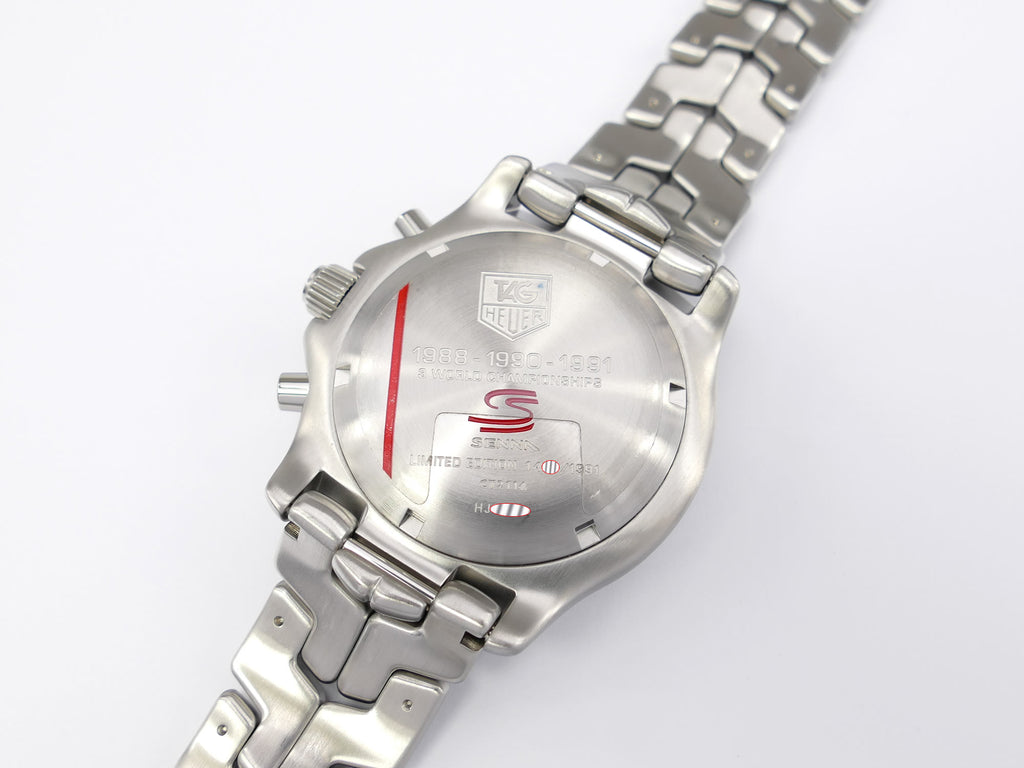 TAG Heuer Link Chronograph Ayrton Senna CT2114 stainless steel screw down case back