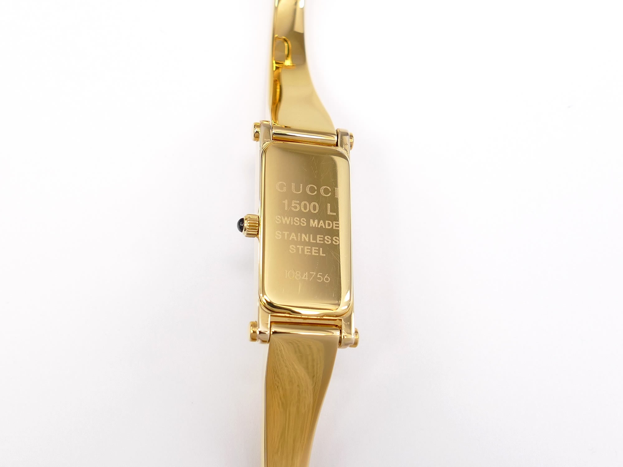Gucci 1500L 18k Gold Plated case back