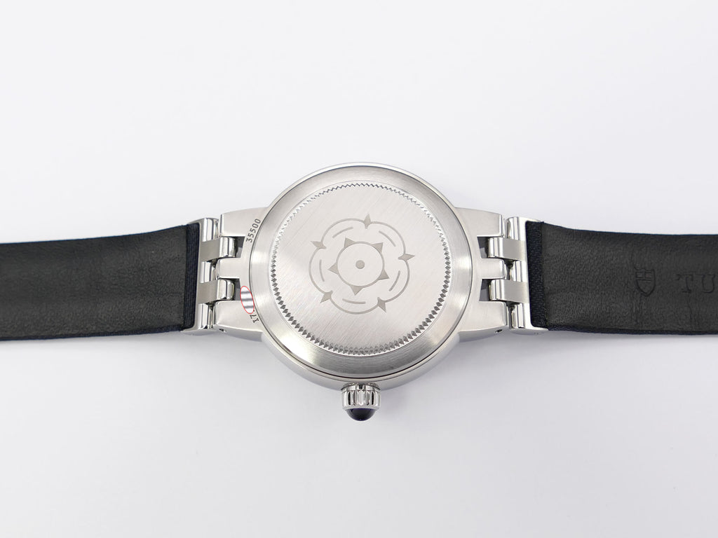 Tudor Clair de Rose 35500 stainless steel screw down case back