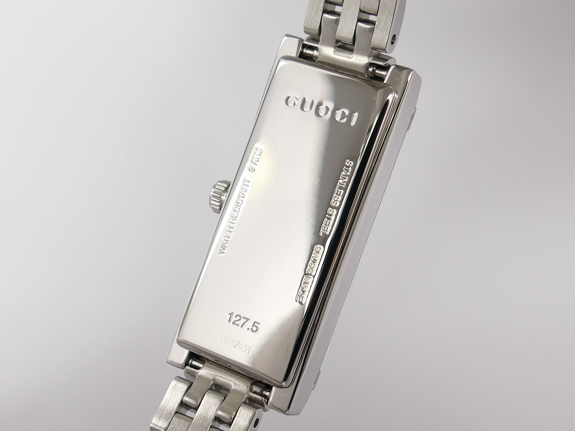 Gucci G-Frame 127.5 stainless steel case back