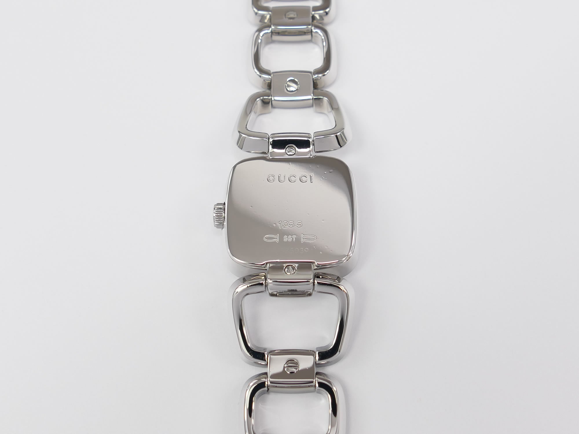 Gucci G 125.5 stainless steel case back