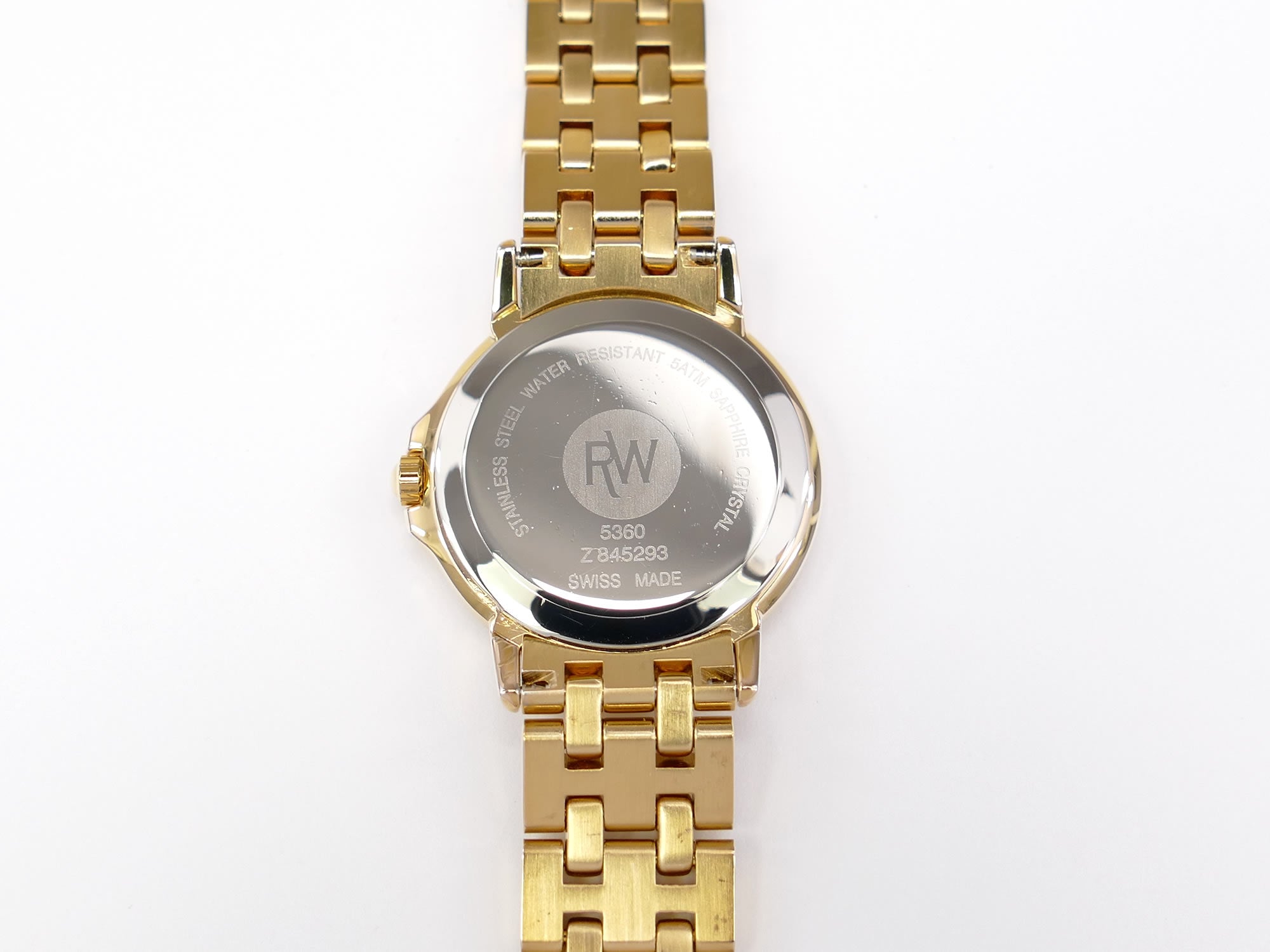 Raymond Weil Tango 5360 stainless steel case back