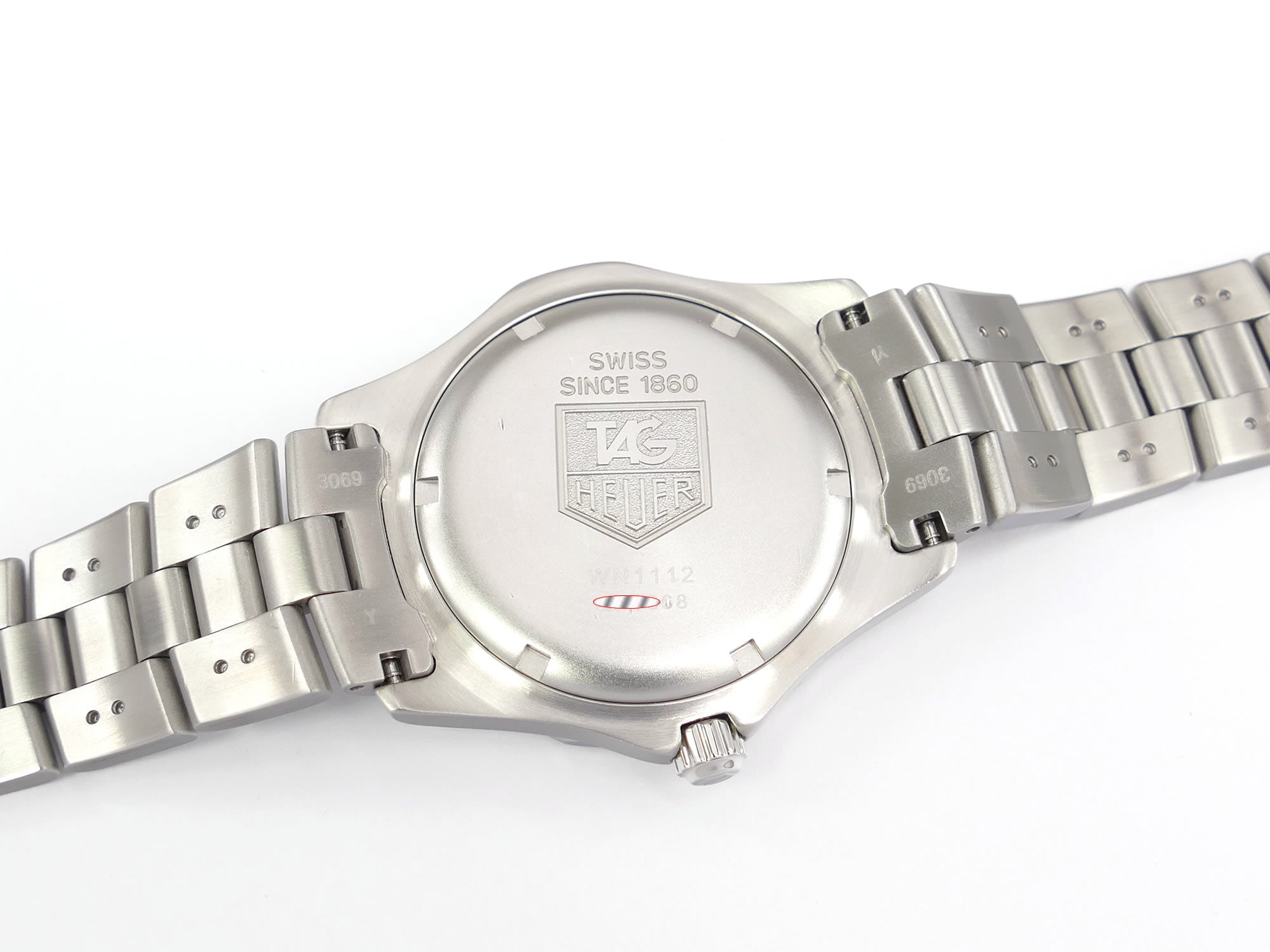 TAG Heuer 2000 Exclusive WN1112 stainless steel screw down case back