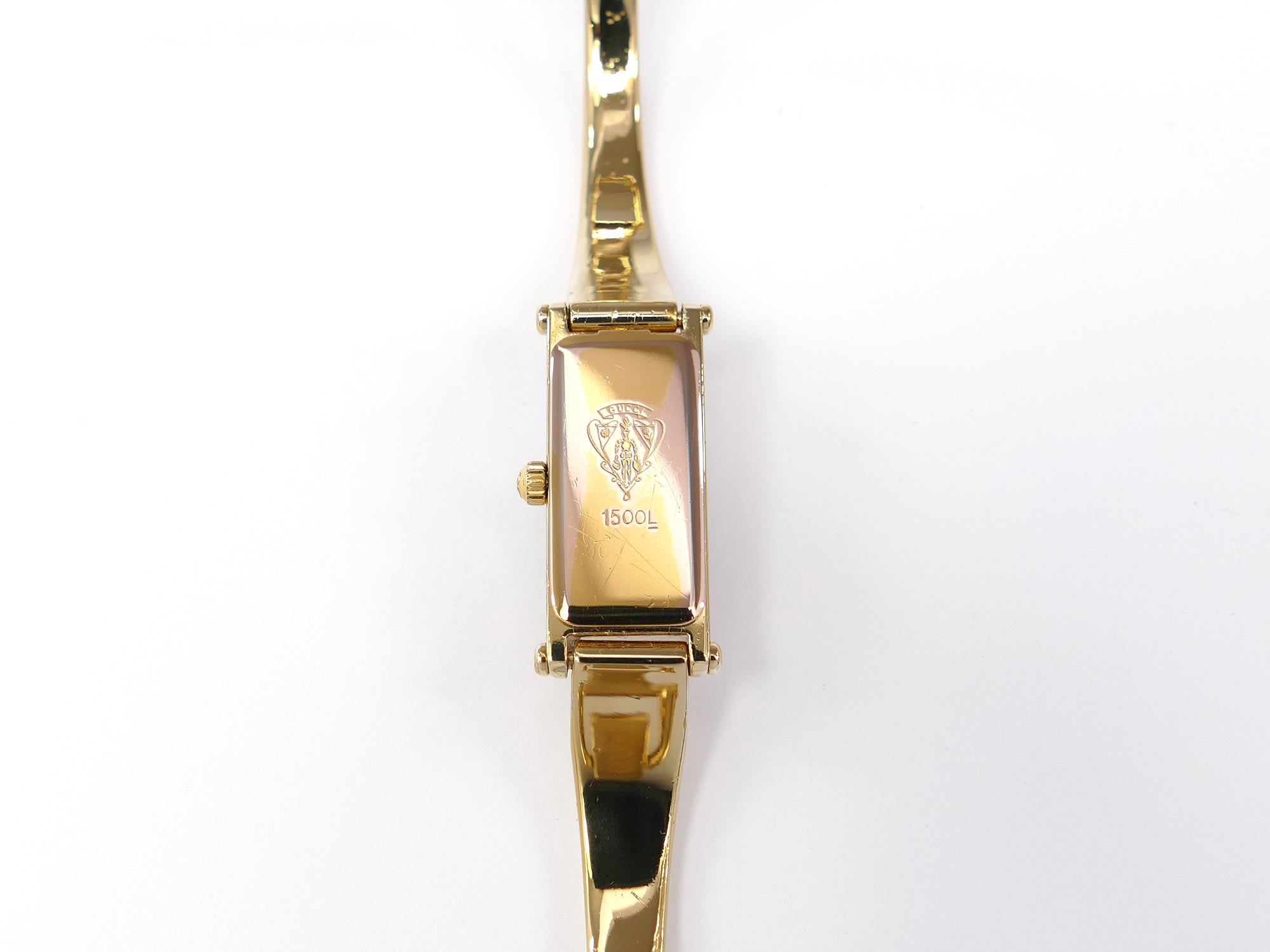 Gucci 1500L 18k Gold Plated case back