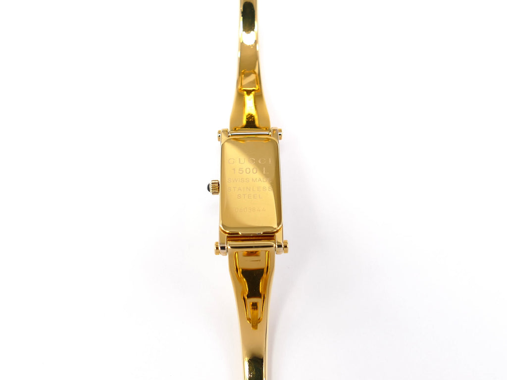 Gucci 1500L 18k Gold Plated case back