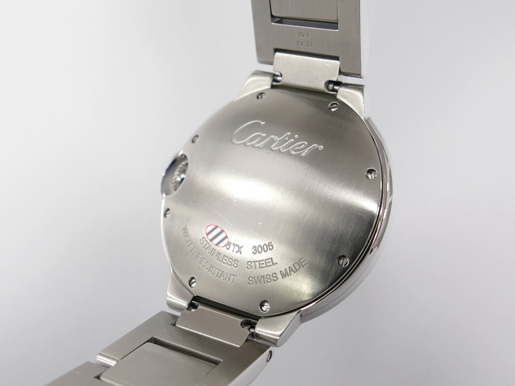 Cartier Ballon Bleu W69011Z4 Stainless steel case back