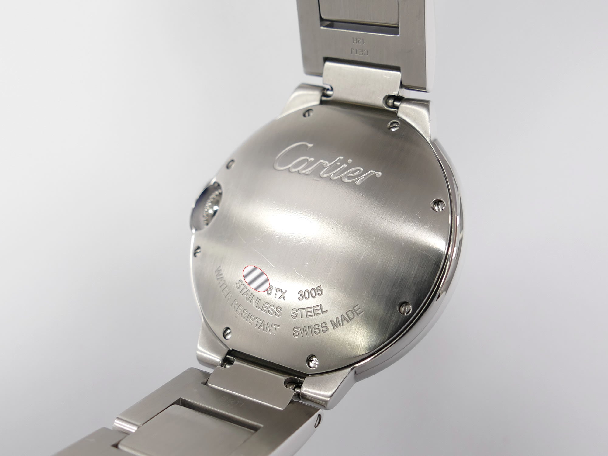 Cartier Ballon Bleu W69011Z4 Stainless steel case back