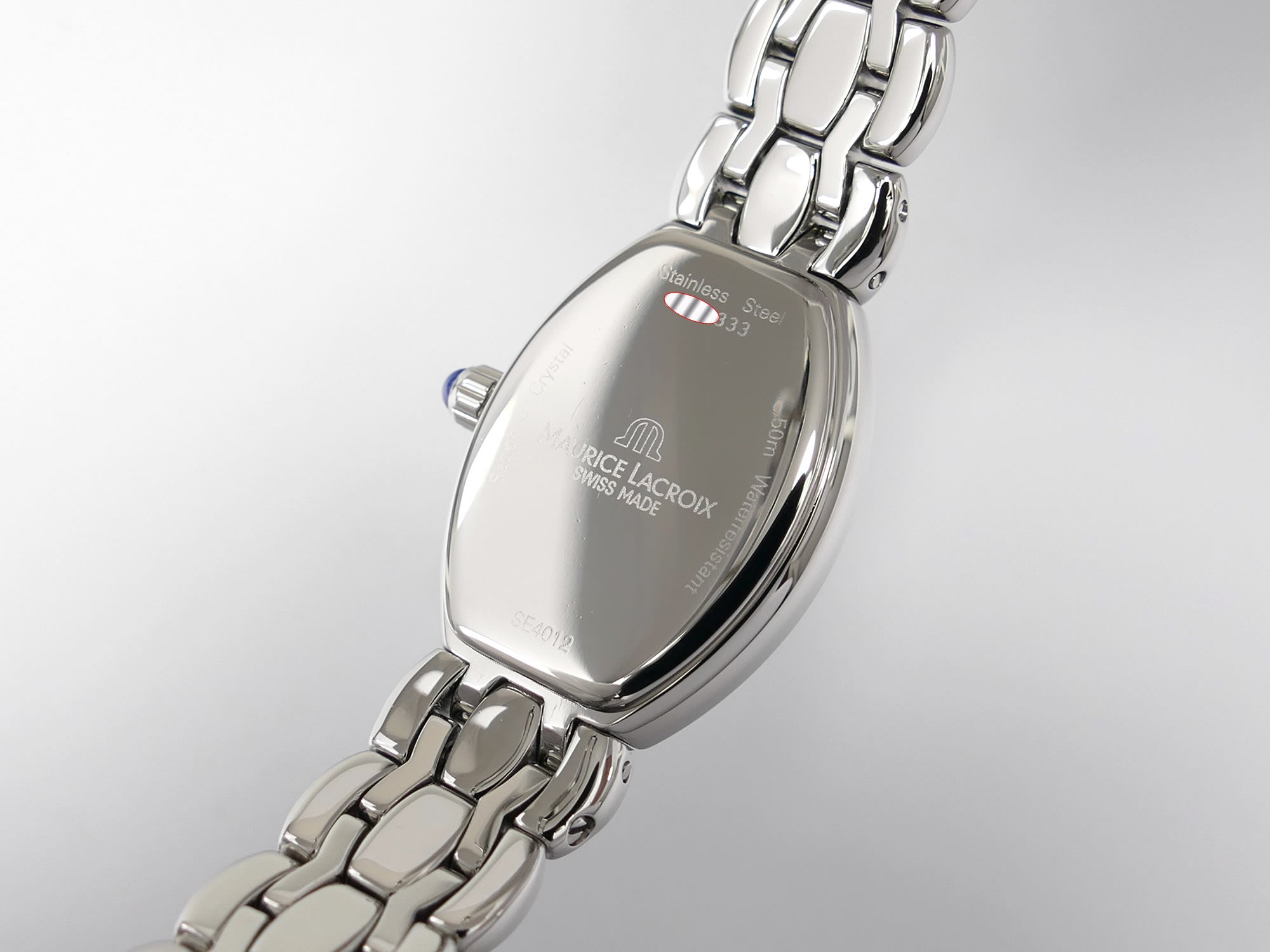 Maurice Lacroix Selena SE4012 stainless steel case back