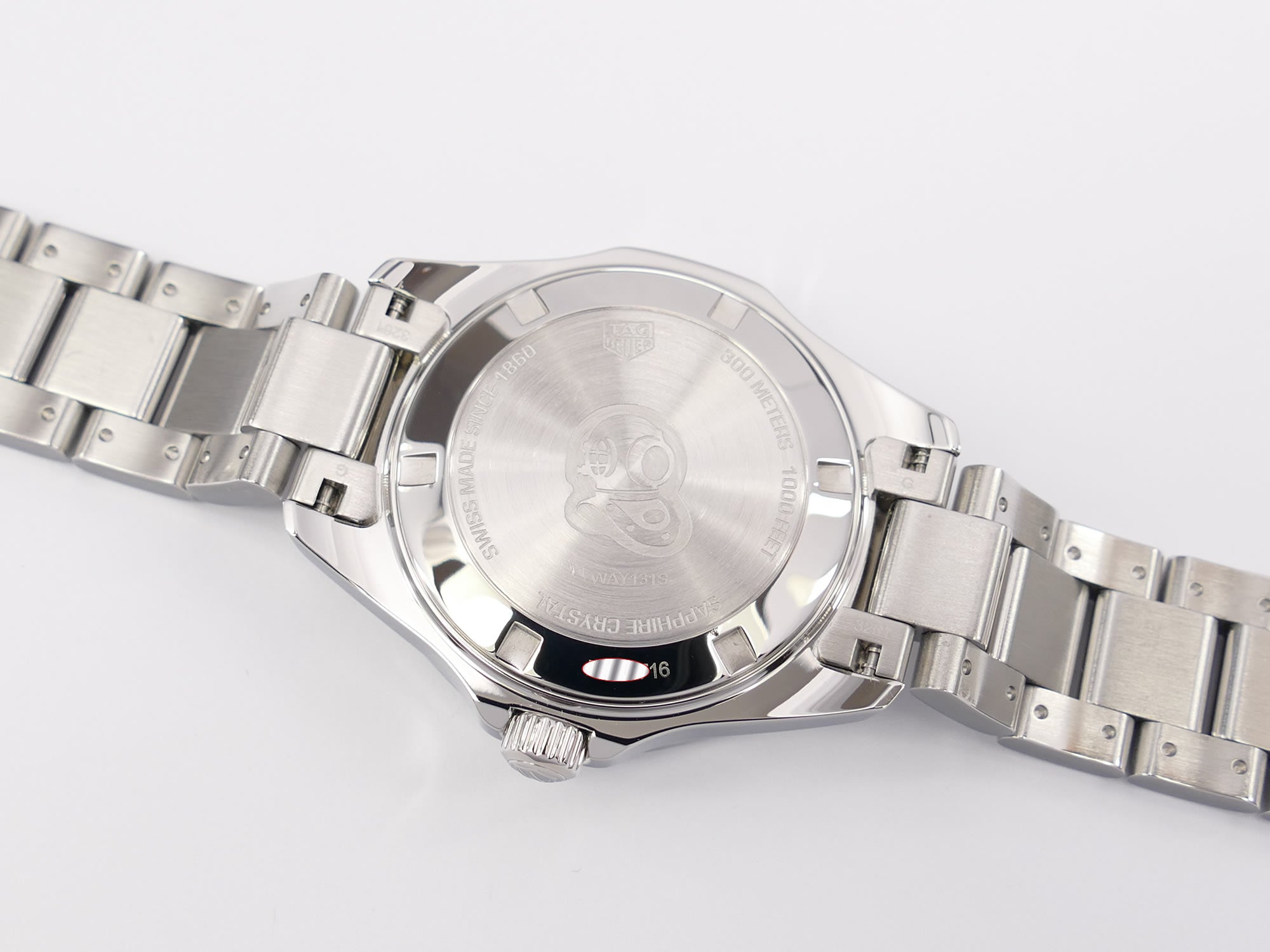 TAG Heuer Aquaracer WAY131S stainless steel screw down case back