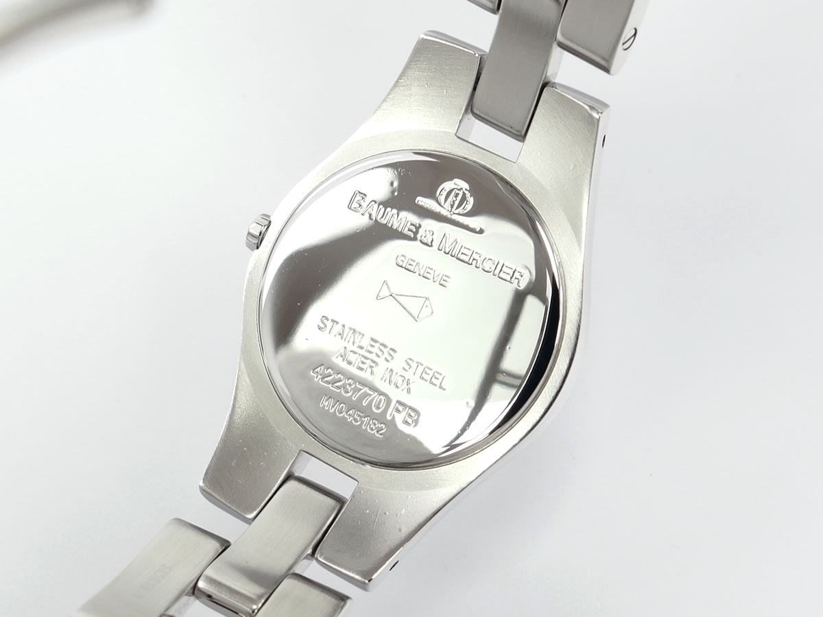 Baume & Mercier Linea MV045182 stainless steel case back