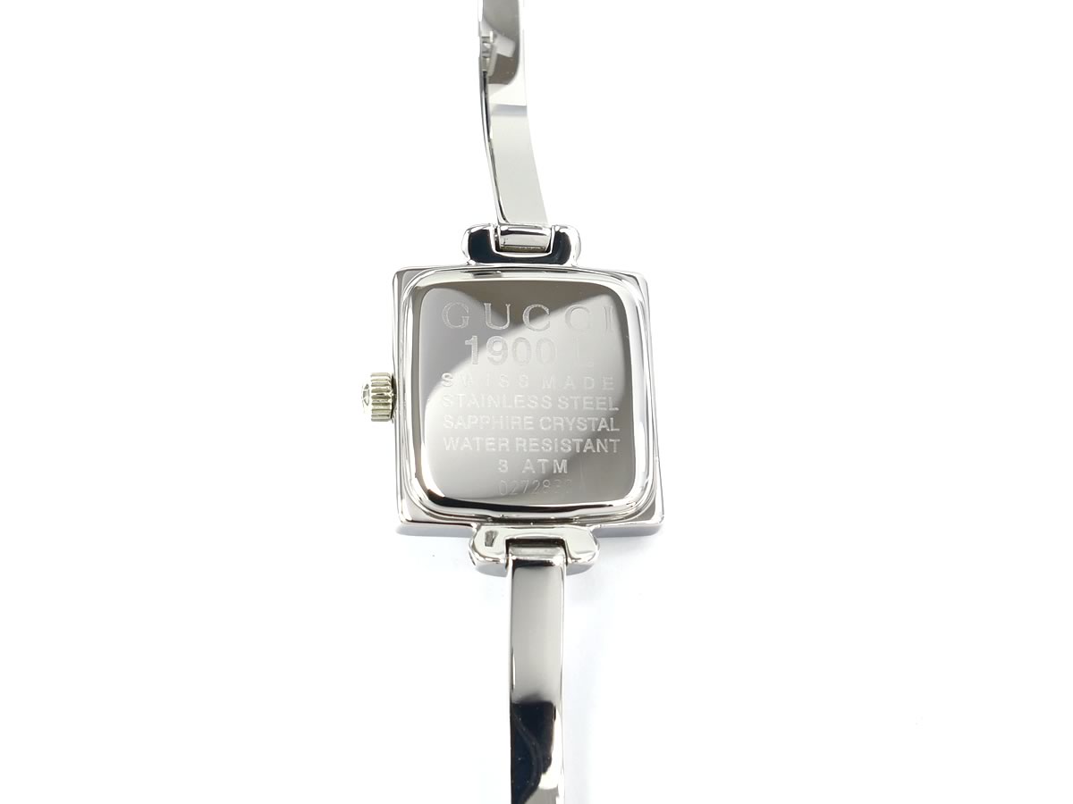 Gucci 1900 L Black dial stainless steel case back