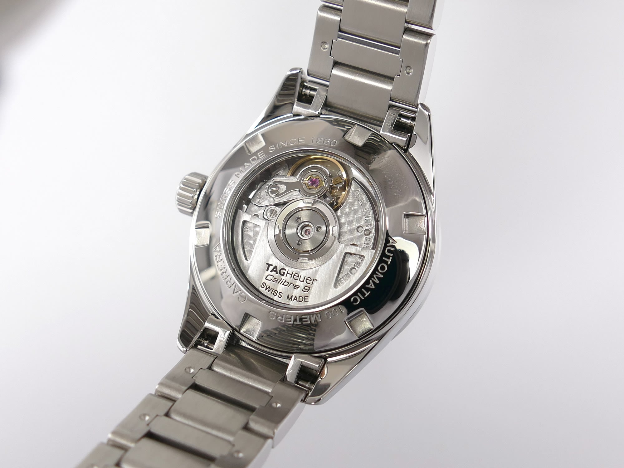 TAG Heuer Carrera WAR2411-2 Exhibition case back Calibre 9