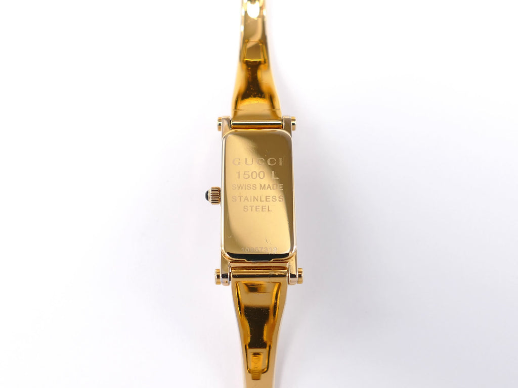 Gucci 1500L 18k Gold Plated case back