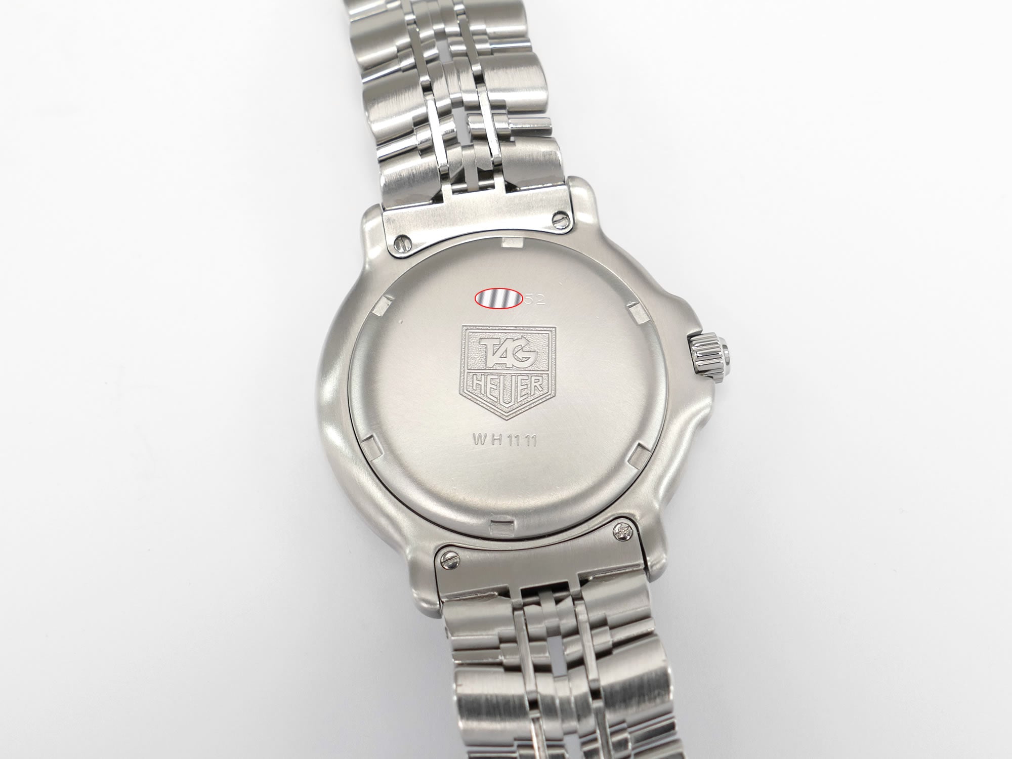 TAG Heuer 6000 WH1111 stainless steel screw down case back