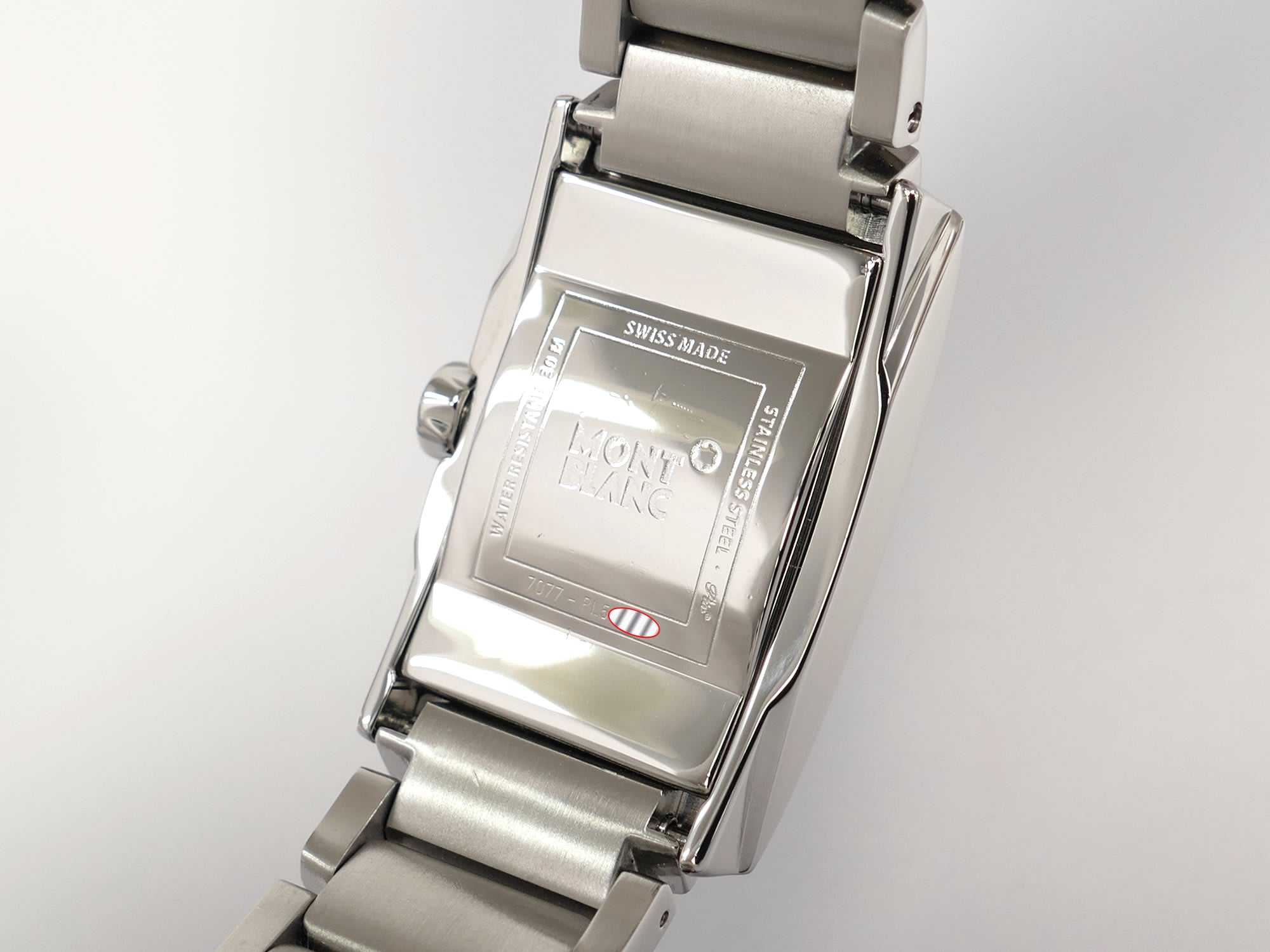Montblanc Profile Elegance 7077 stainless steel case back