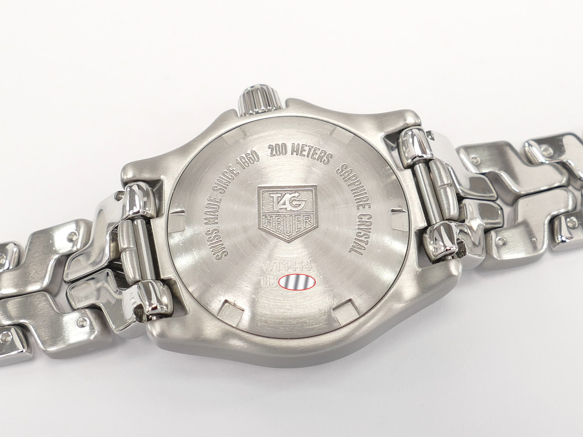 TAG Heuer Link WT1414 stainless steel screw down case back