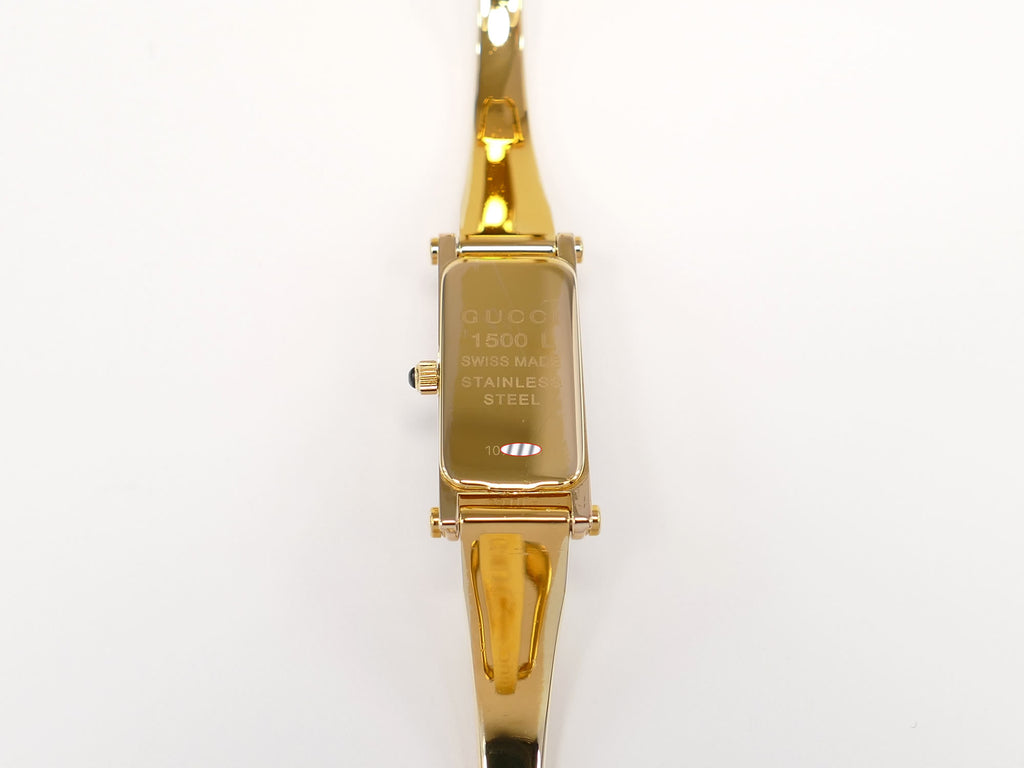 Gucci 1500L 18k Gold Plated case back