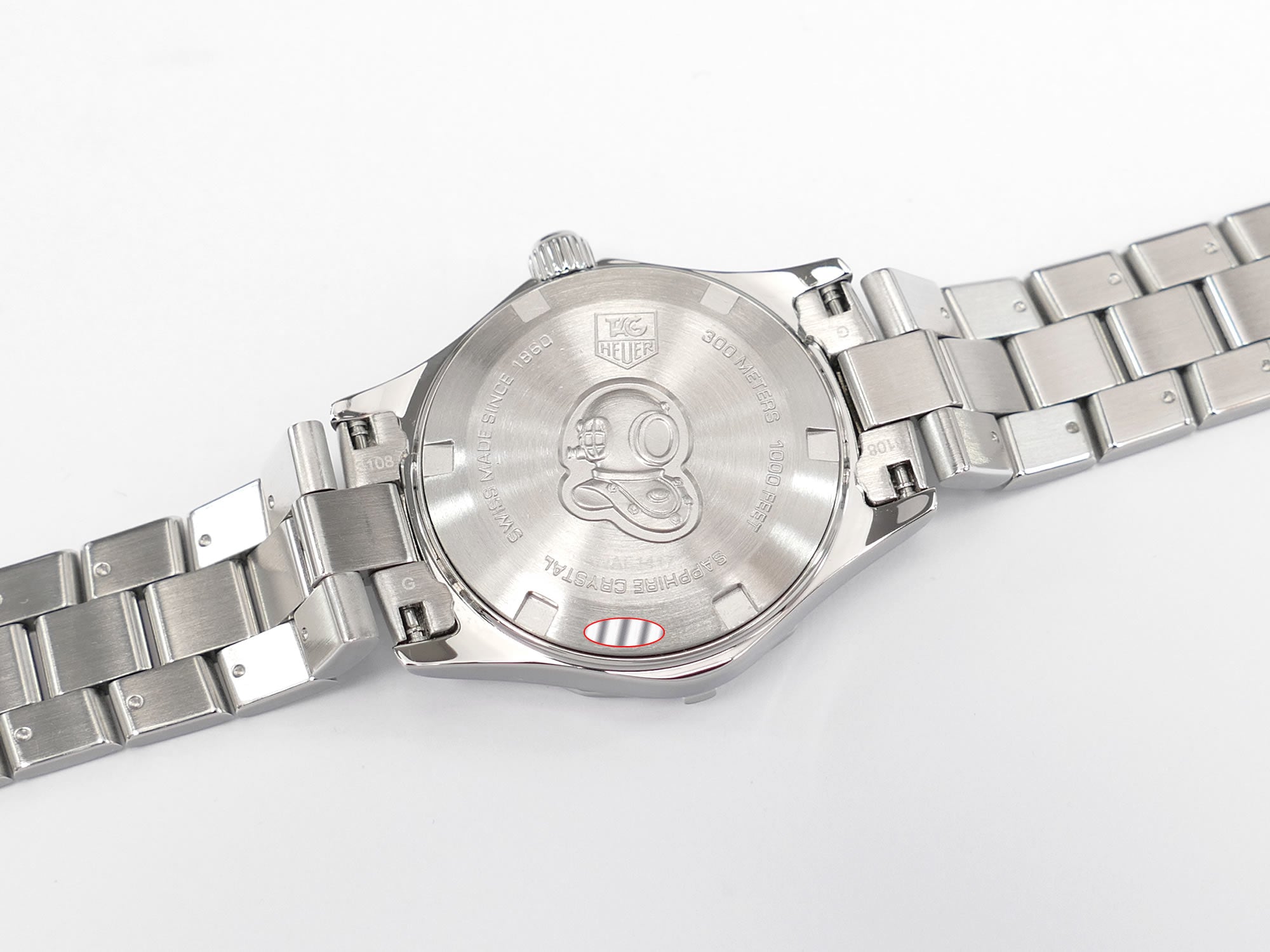 TAG Heuer Aquaracer WAF1417 stainless steel screw down case back
