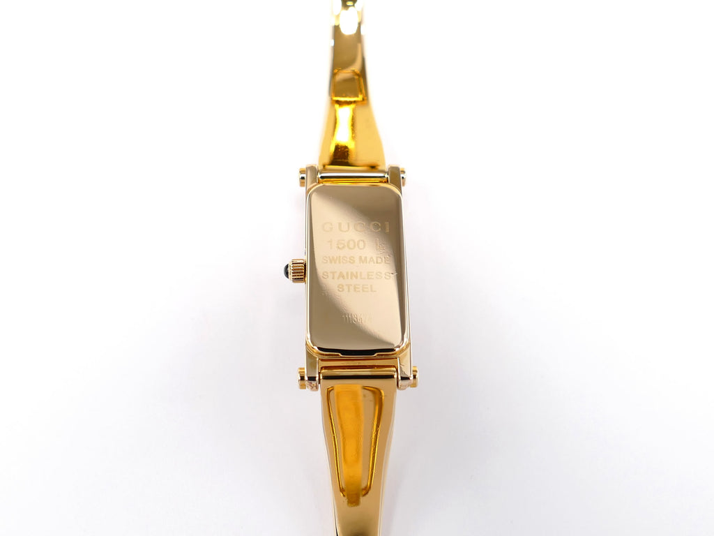 Gucci 1500L 18k Gold Plated case back
