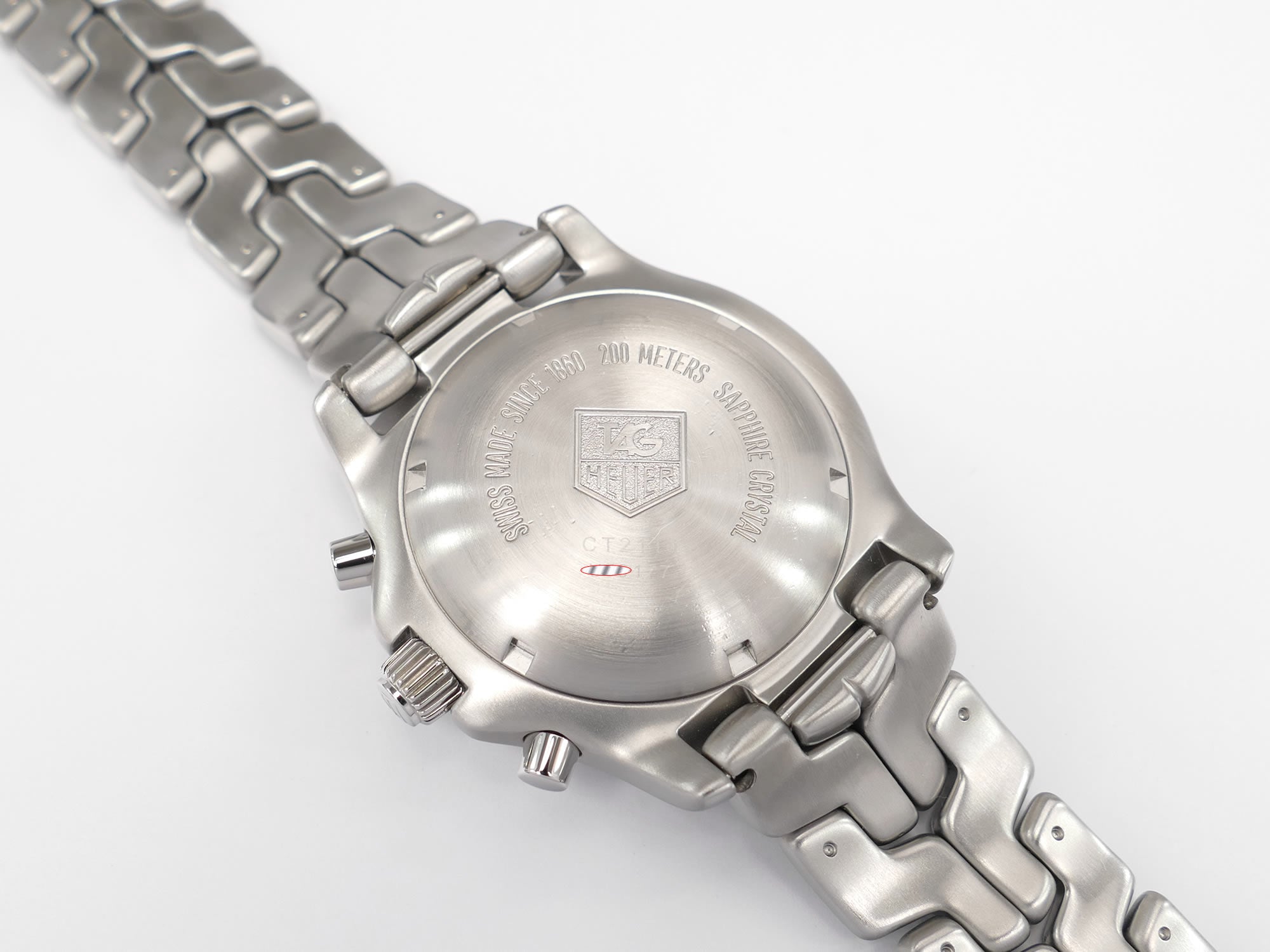 TAG Heuer Link CT2110 stainless steel screw down case back