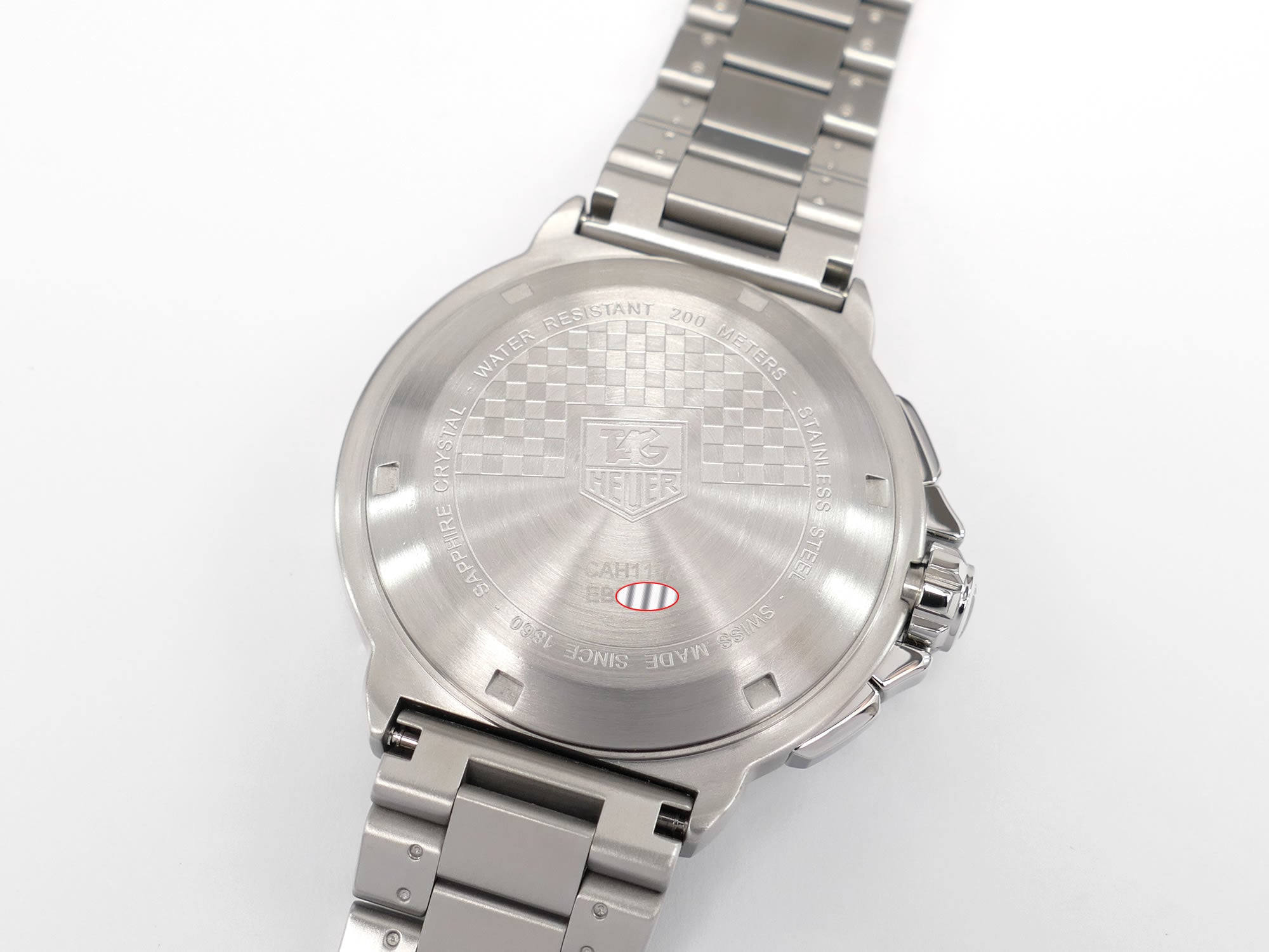 TAG Heuer Formula 1 Chronograph CAH111A stainless steel screw down case back