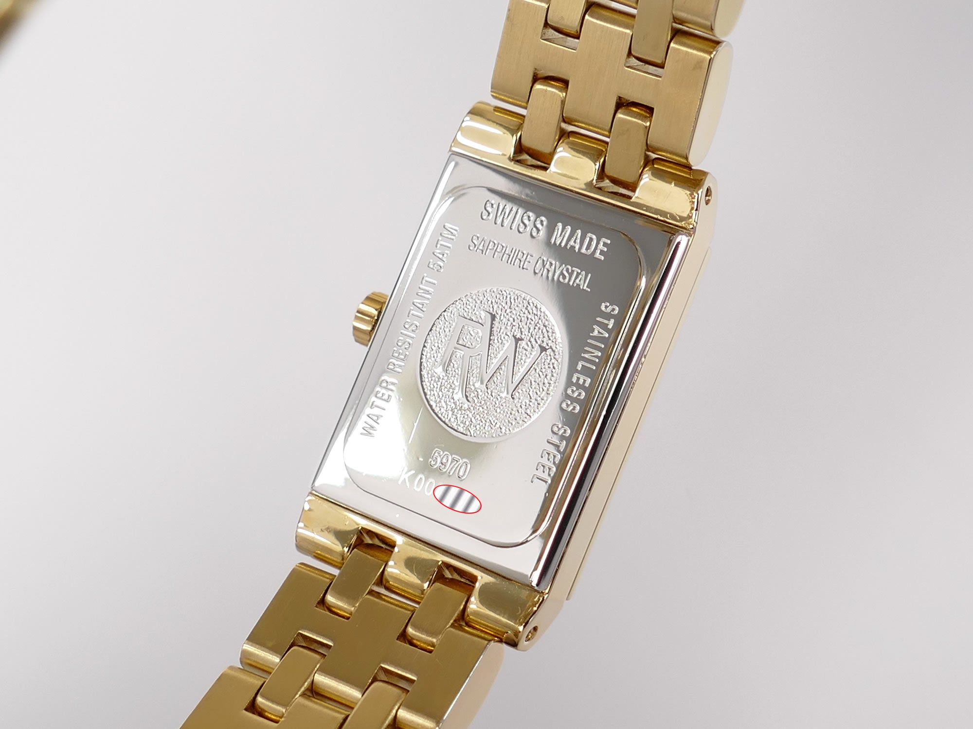 Raymond Weil Tango 5970 stainless steel case back