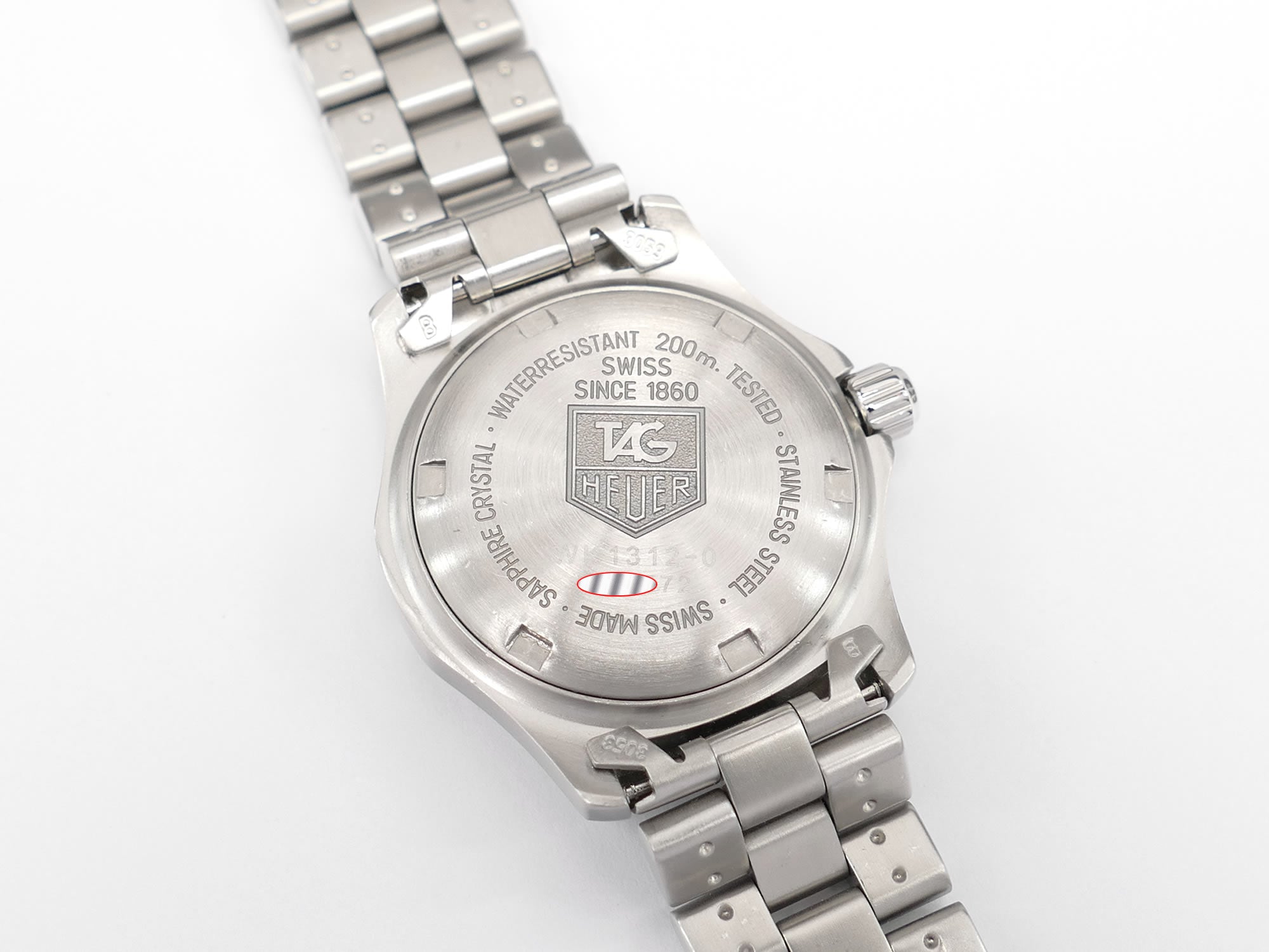 TAG Heuer 2000 Classic WK1312-0 stainless steel screw down case back
