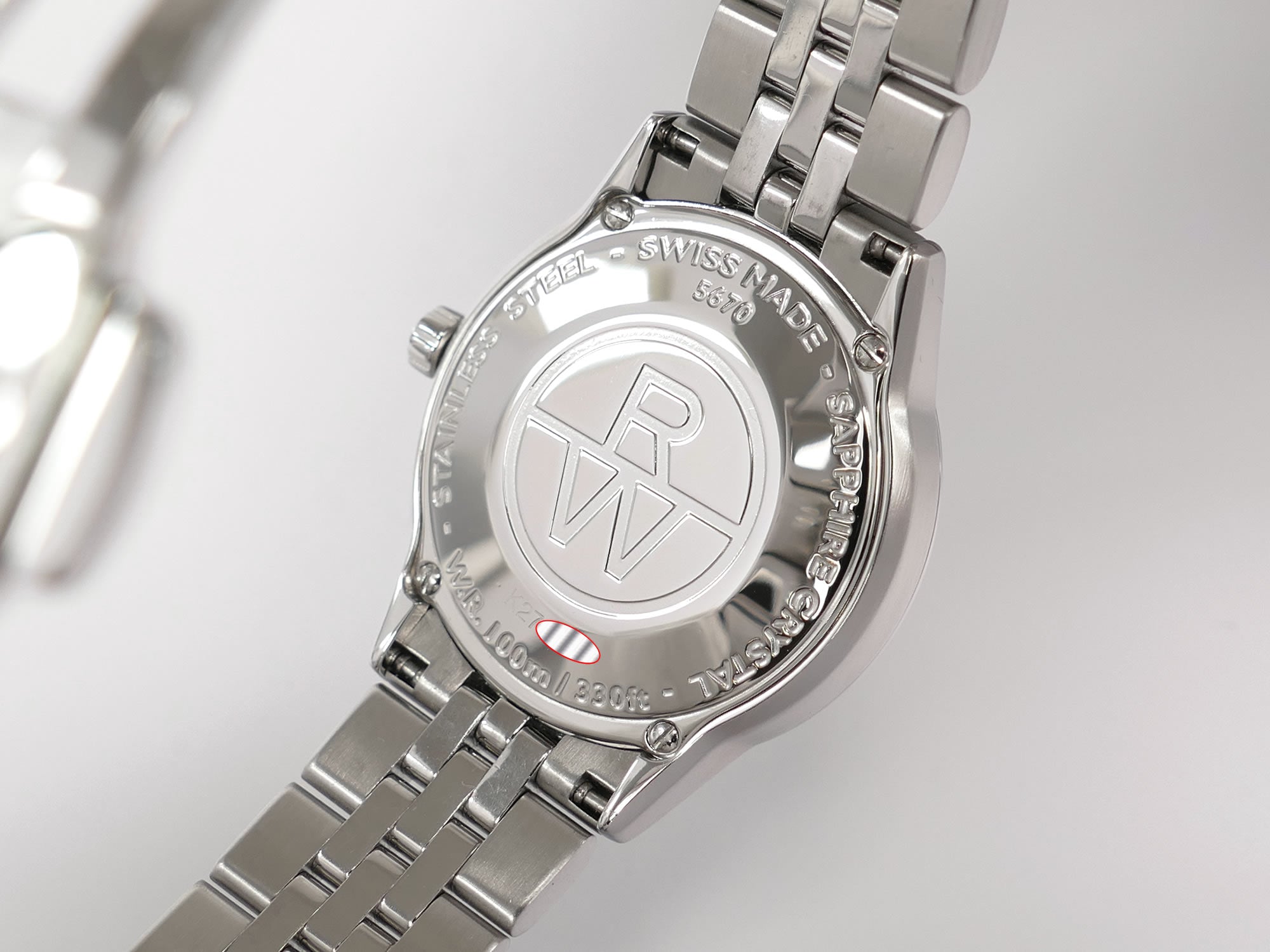 Raymond Weil Freelancer 5670 stainless steel case back