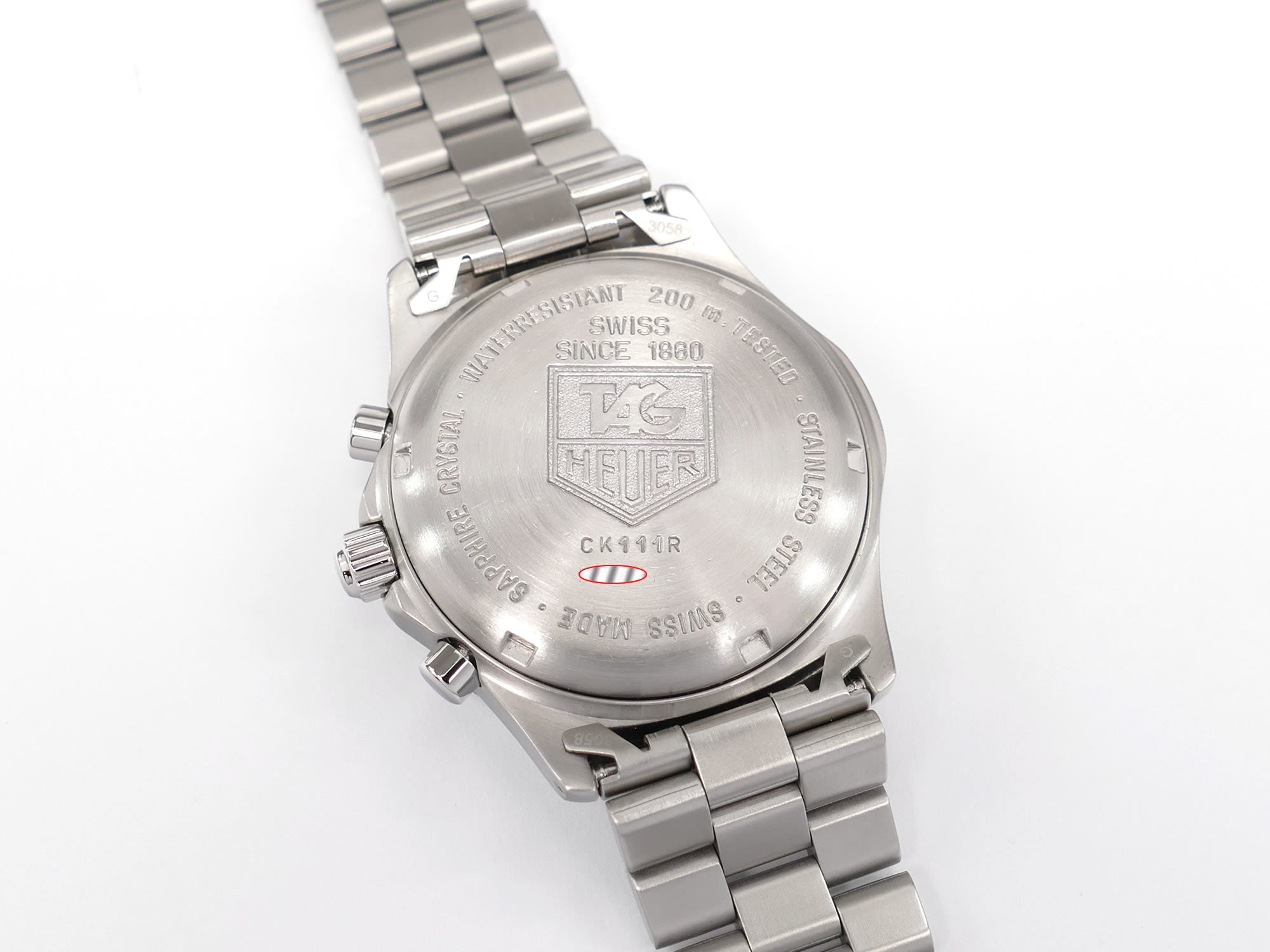 TAG Heuer 2000 Searacer CK111R stainless steel screw down case back