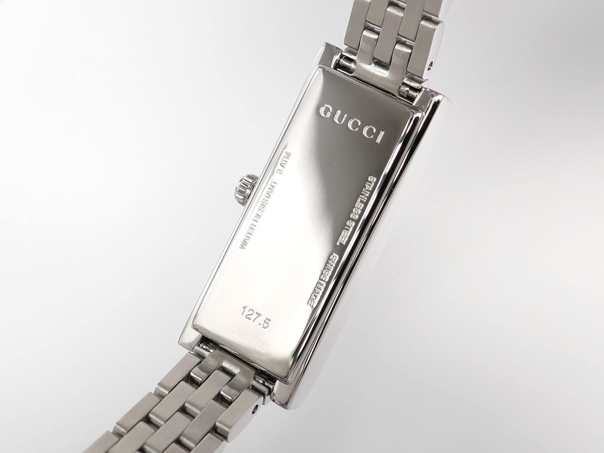 Gucci G-Frame 127.5 stainless steel case back