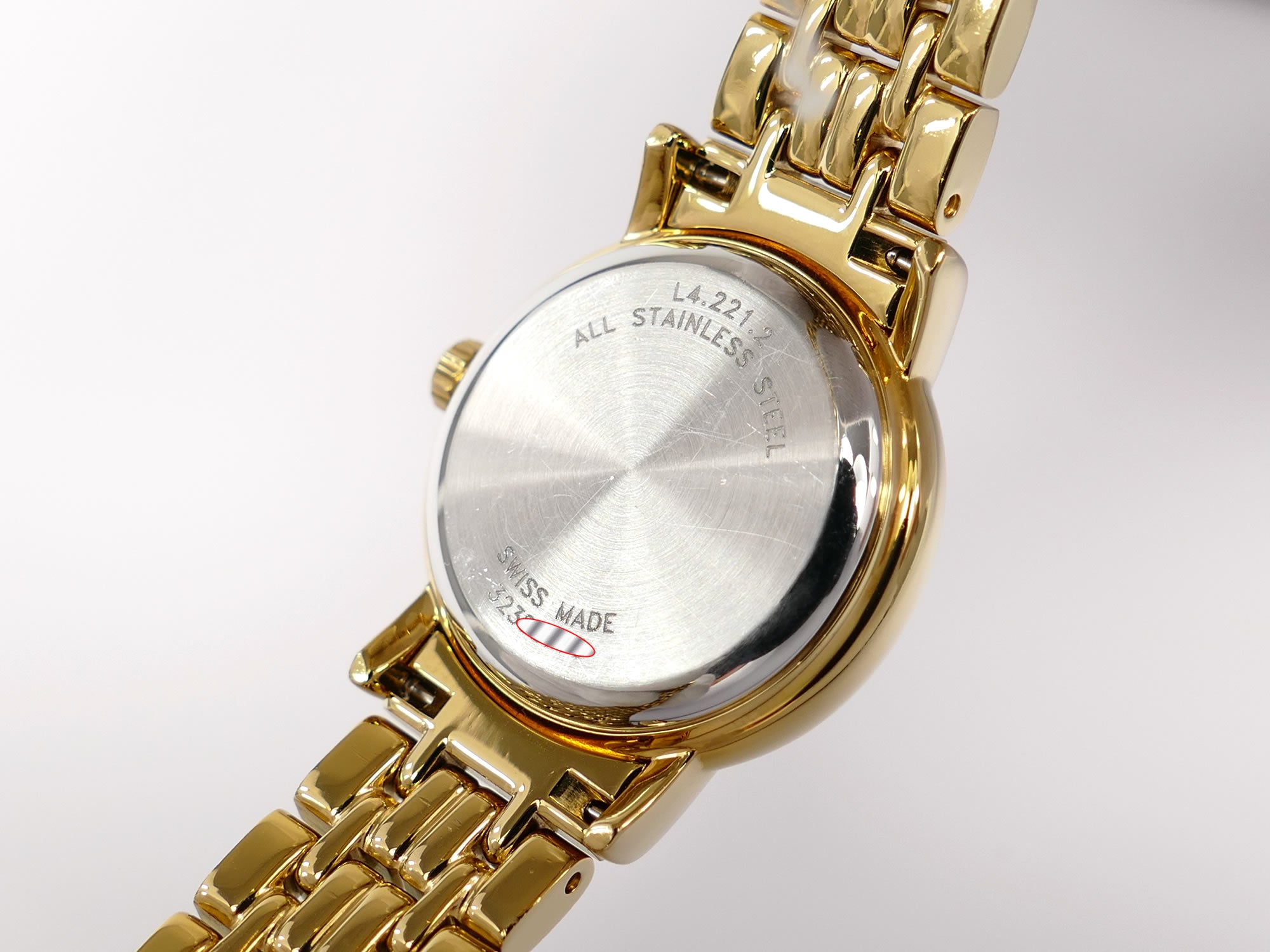 Longines Présence L4.221.2 stainless steel case back