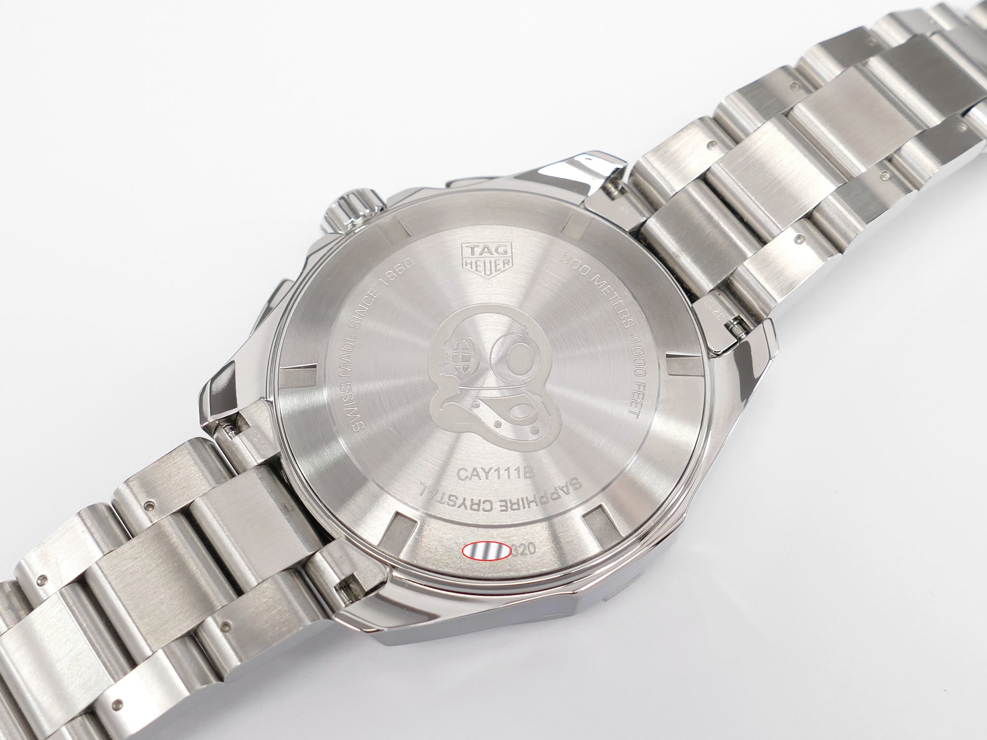 TAG Heuer Aquaracer CAY111B stainless steel screw down case back