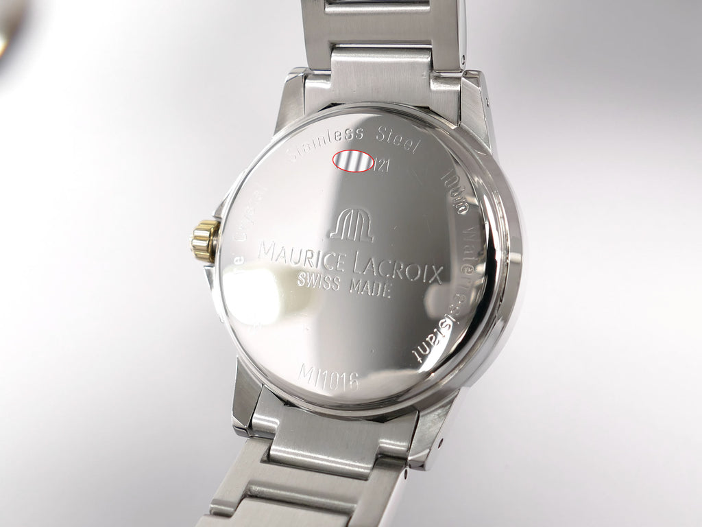 Maurice Lacroix Miros MI1016 Stainless Steel case back