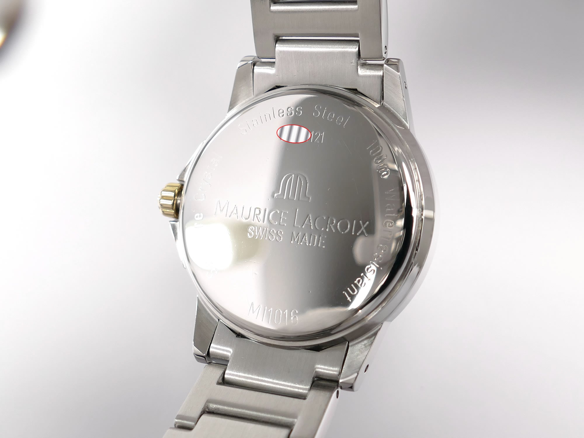 Maurice Lacroix Miros MI1016 Stainless Steel case back