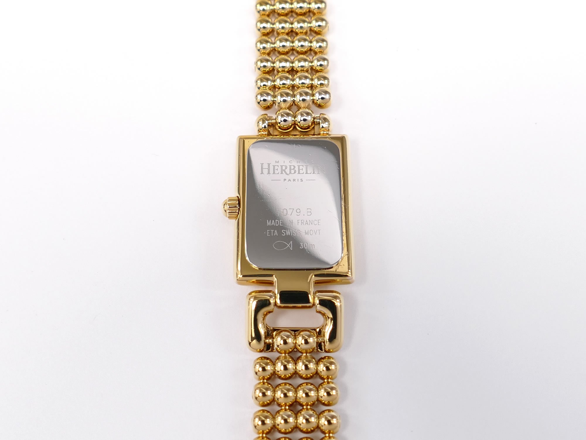 Michel Herbelin Perles 1079.B stainless steel case back
